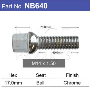 One Piece Stud NB640 - Nice Products | Universal Auto Spares