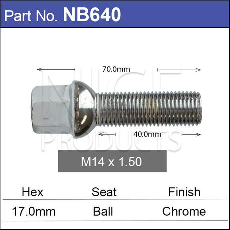 One Piece Stud NB640 - Nice Products | Universal Auto Spares