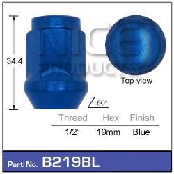 Blue Nuts pk100 B219BL-100 - Nice Products | Universal Auto Spares