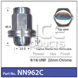 Wheel Nut NN962C - Nice Products | Universal Auto Spares