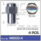 Mag Nuts pk4 M600-4 - Nice Products | Universal Auto Spares
