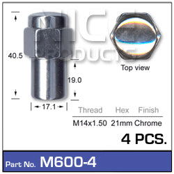 Mag Nuts pk4 M600-4 - Nice Products | Universal Auto Spares