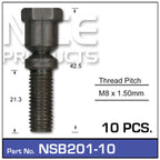 Shear Bolts (10) NSB201-10 - Nice Products | Universal Auto Spares