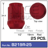 Red Nuts pk25 B219R-25 - Nice Products | Universal Auto Spares