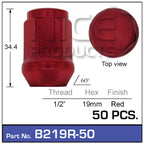 Red Nuts pk50 B219R-50 - Nice Products | Universal Auto Spares