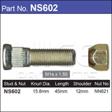 Stud & Nut NS602 - Nice Products | Universal Auto Spares