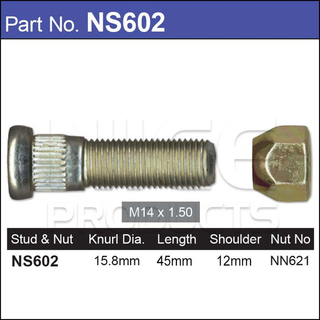 Stud & Nut NS602 - Nice Products | Universal Auto Spares
