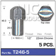 Chrome Nuts pk5 T246-5 - Nice Products | Universal Auto Spares