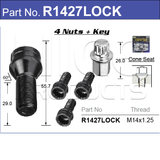 Lock Nuts (set of 4) R1427LOCK - Nice Products | Universal Auto Spares
