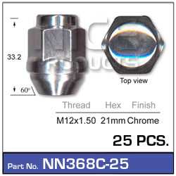 Wheel Nuts pk25 NN368C-25 - Nice Products | Universal Auto Spares