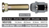 Stud & Nut NS312Q - Nice Products | Universal Auto Spares