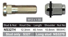 Stud & Nut NS327H - Nice Products | Universal Auto Spares