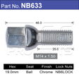 One Piece Bolt NB633 - Nice Products | Universal Auto Spares