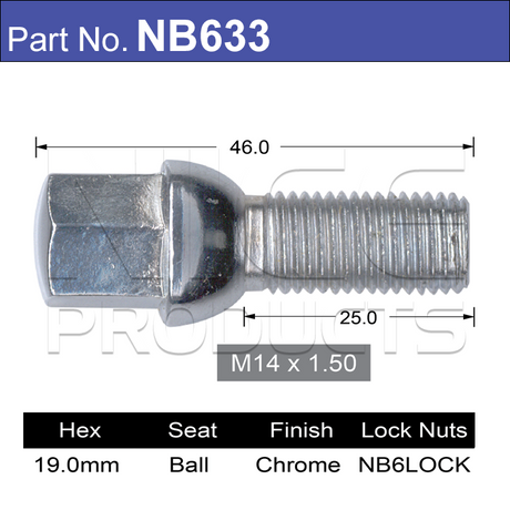 One Piece Bolt NB633 - Nice Products | Universal Auto Spares