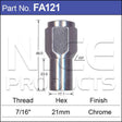 Chrome Nut FA121 - Nice Products | Universal Auto Spares