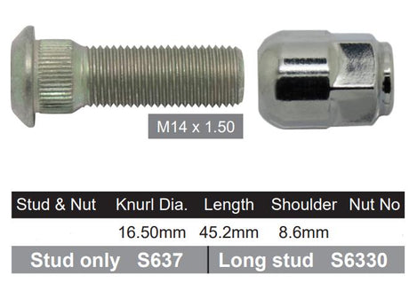 Stud & Nut NS637P - Nice Products | Universal Auto Spares
