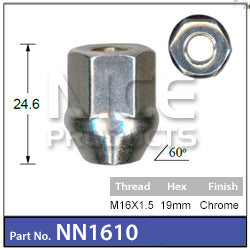 Wheel Nut NN1610 - Nice Products | Universal Auto Spares