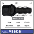 One Piece Wheel Bolt MB353B - Nice Products | Universal Auto Spares