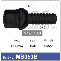 One Piece Wheel Bolt MB353B - Nice Products | Universal Auto Spares