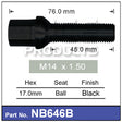 Wheel Bolt NB646B - Nice Products | Universal Auto Spares