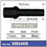 Wheel Bolt NB646B - Nice Products | Universal Auto Spares