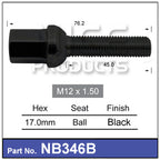Wheel Bolt NB346B - Nice Products | Universal Auto Spares
