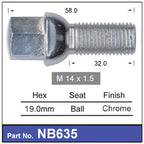 One Piece Wheel Bolt NB635 - Nice Products | Universal Auto Spares