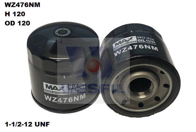 Oil Filter Z476/Z767 Fits Isuzu WZ476NM - Wesfil | Universal Auto Spares