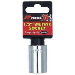 12mm 6PT 1/2” Drive Metric CR-V Regular Socket - PKTool