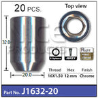 Wheel Nut Pack J1632-20 - Nice Products | Universal Auto Spares