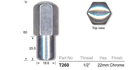 Chrome Nuts Pk 02 T260-25 - Nice Products | Universal Auto Spares