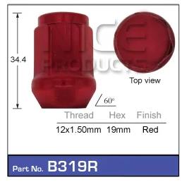 Red Nuts pk100 B319R-100 - Nice Products | Universal Auto Spares