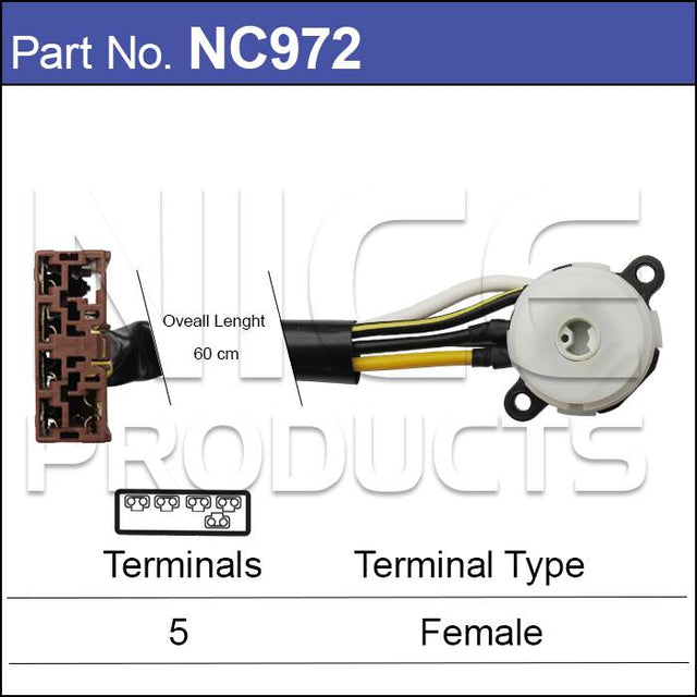 Ignition Switch NC972 - Nice Products | Universal Auto Spares