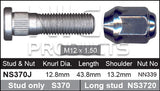 Stud & Nut NS370J - Nice Products | Universal Auto Spares