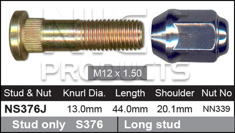 Stud & Nut NS376J - Nice Products | Universal Auto Spares