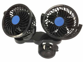 Twin Fan Adjustable 12v Suction Cup Powerful Compact - AUTOKING