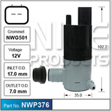 Washer Pump NWP376 - Nice Products | Universal Auto Spares