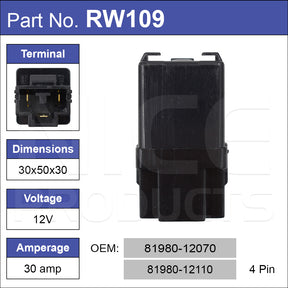 RELAY RW109 - Nice Products | Universal Auto Spares