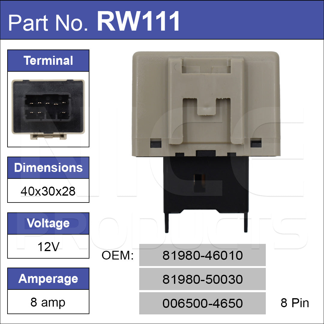 RELAY RW111 - Nice Products | Universal Auto Spares