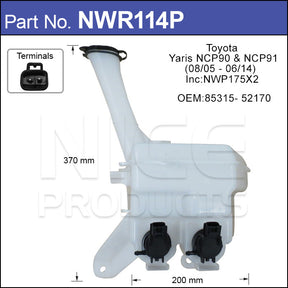 Washer Reservoir & Pump NWR114P - Nice Products | Universal Auto Spares