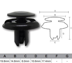 FASTENERS Pkt 10 AF472-10 - Nice Products | Universal Auto Spares