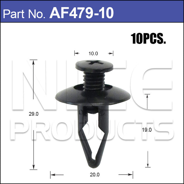 FASTENERS Pkt 10 AF479-10 - Nice Products | Universal Auto Spares