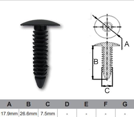 FASTENERS Bag 1000 AF464-1000 - Nice Products | Universal Auto Spares