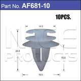 FASTENERS Pkt 10 AF681-10 - Nice Products | Universal Auto Spares