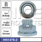 Hub Nuts Pair HN1476-2 - Nice Products | Universal Auto Spares