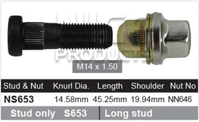 Stud & Nut NS653 - Nice Products | Universal Auto Spares