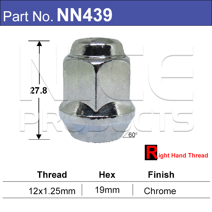 Wheel Nut NN439 - Nice Products | Universal Auto Spares