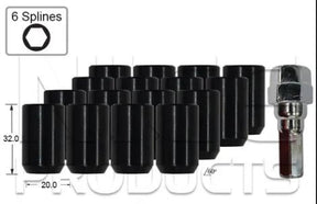 Black Allen Key Nuts J132B-16 - Nice Products | Universal Auto Spares
