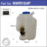 Washer Bottle With Washer Pump NWR154P - Nice Products | Universal Auto Spares