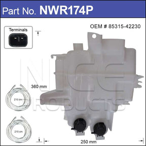 Washer Bottle With Washer Pump NWR174P - Nice Products | Universal Auto Spares